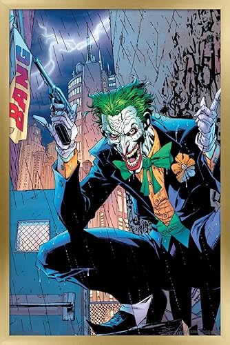 Miniatura 7 de Trends International DC Comics - Póster de pared de The Joker - Bang, 22.375 x 34 pulgadas, versión enmarcada en negro Versión enmarcada Barnwood