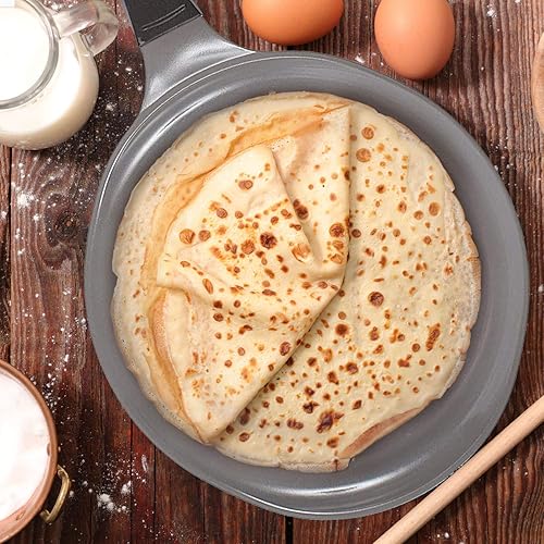 Miniatura 6 de Molde antiadherente de cerámica de 10 pulgadas., Molde para crepas, Rojo (Chili Pepper)