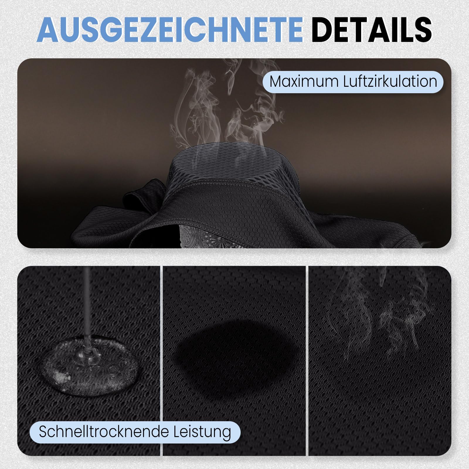 YANIKY Sport Bandana mit verlängertem​ Nackenschutz,Kopftuch Herren Damen Atmungsaktives Mehrfachpack als Unterziehhaube,Durag für Outdoor Laufen Arbeit