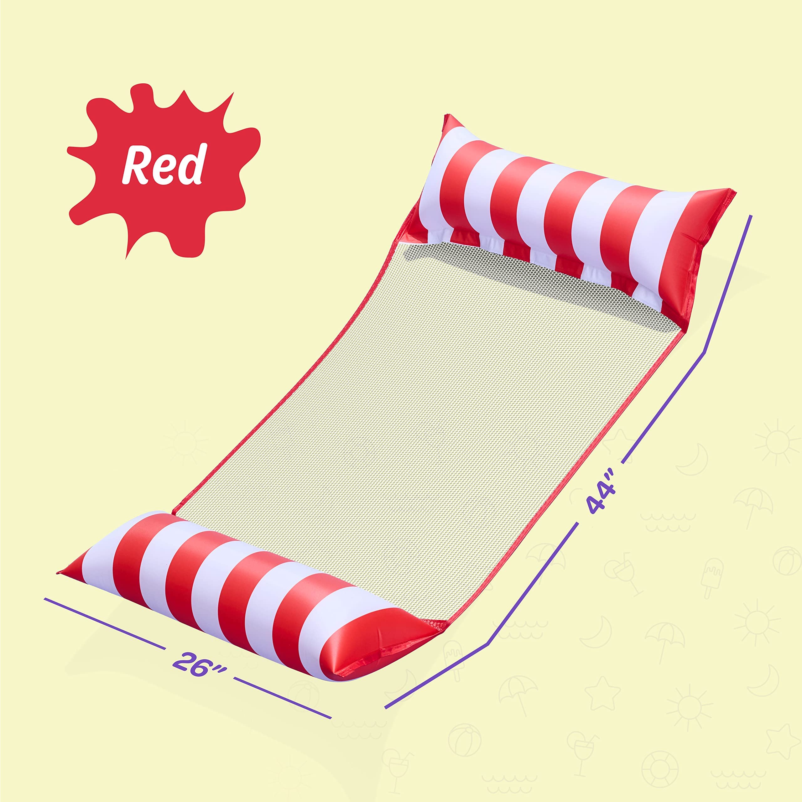 Pool Float Red Color Snapklik.com : Multi-Purpose Hammock Pool Float: Saddle, Lounge Chair ...