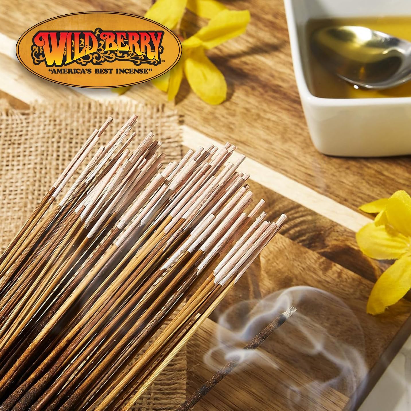 Wild Berry Incense Sticks - Honeysuckle - Delicate Floral Fragrance with White Rose - Hand Dipped in The USA (100 Count)