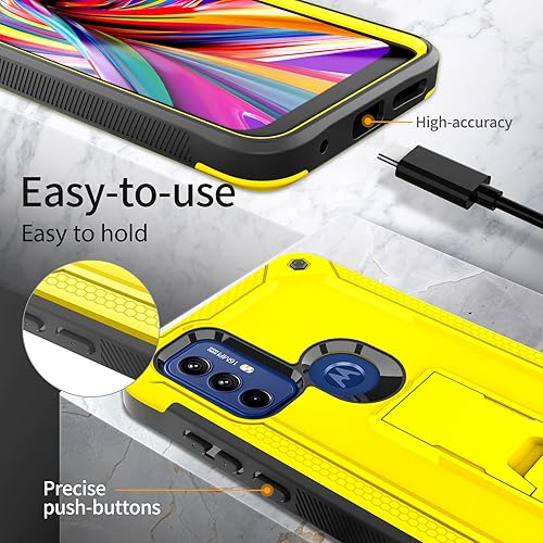 Miniatura 5 de URBANITE Funda protectora resistente a prueba de golpes para Motorola Moto G Play 2023, de grado militar, con protector de pantalla y soporte