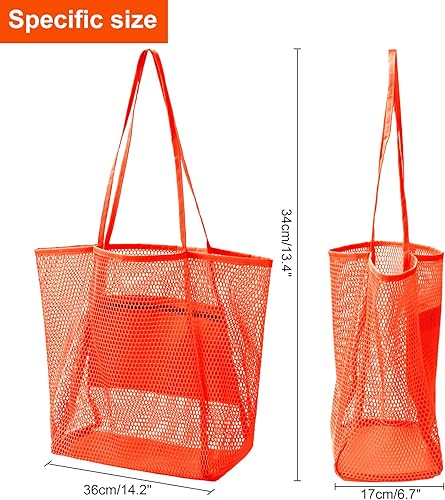 Miniatura 4 de Bolsa grande de malla de playa para 4 toallas, bolsa grande actualizada.