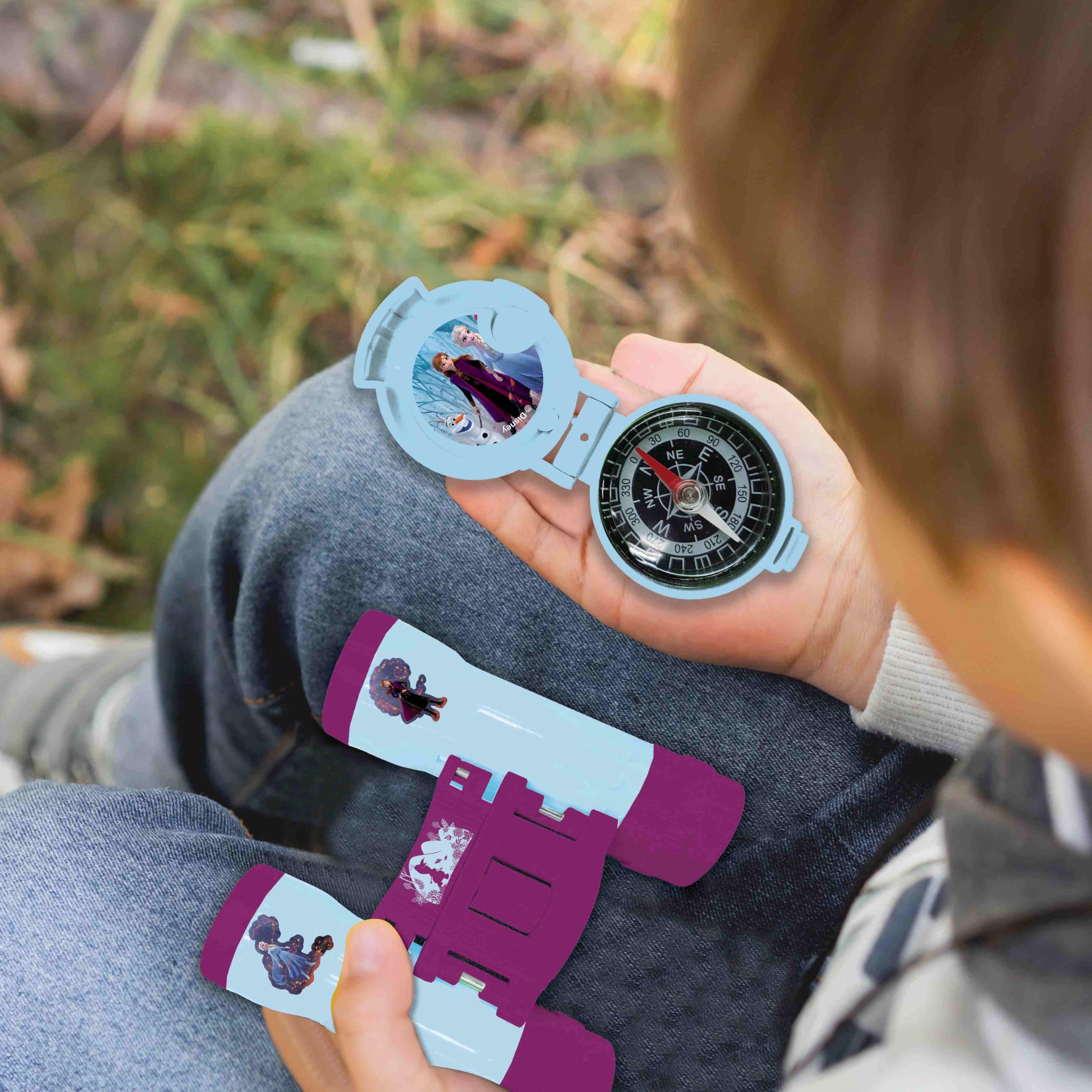 Lexibook Frozen - Set Completo per Bambini - Walkie-Talkies 120m, Binocolo, Bussola, Torcia, RPTW12FZLXB