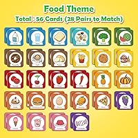 Vista 2 de Juego de tarjetas de memoria, juego de partidos para niños pequeños, aprender español para niños, tarjetas flash bilingües, juguetes de aprendizaje