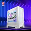MSI MAG Forge 320R Airflow White Mid-Tower Computer Case - ATX Capacity, RTX 40 GPU Support, ARGB Fan, Magnetic Dust Filter, Toughened Glass, 1-6 ARGB Hub, USB 3.2 Generation 1 Type A