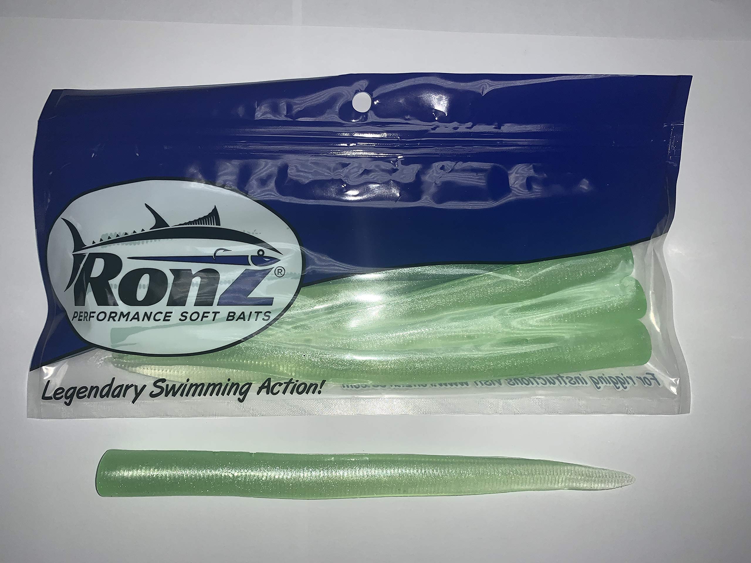 RONZLures Replacement Tails 8" 6ct (8BTOM) (Olive Metallic)