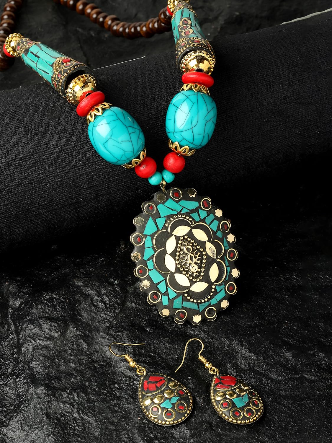 Tibetan Pendant Necklace Set
