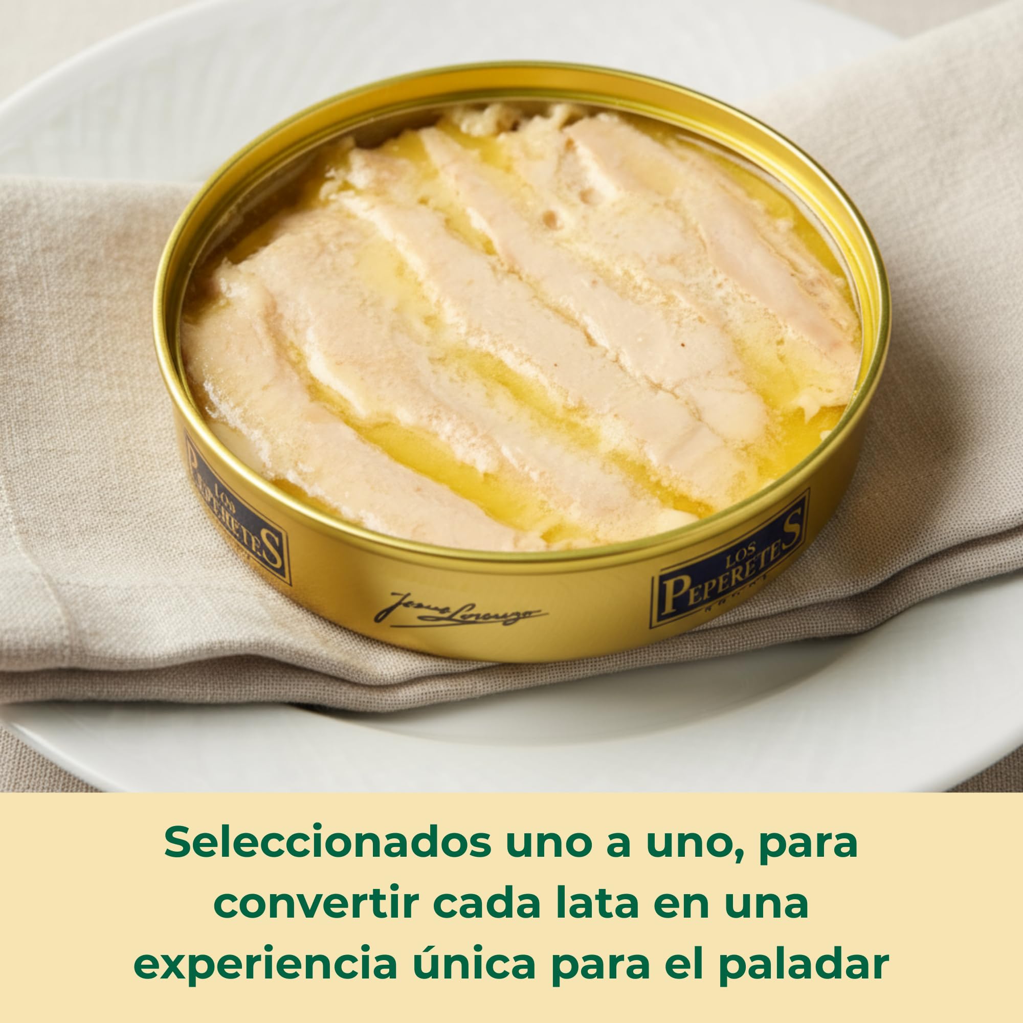 LOS PEPERETES Ventresca en Mantequilla Arias Ortiz 120 g | Conserva Gourmet Gallega | Ventresca del Atlántico en Mantequilla Tradicional | Elaboración Artesanal | Sabor Exclusivo de Galicia
