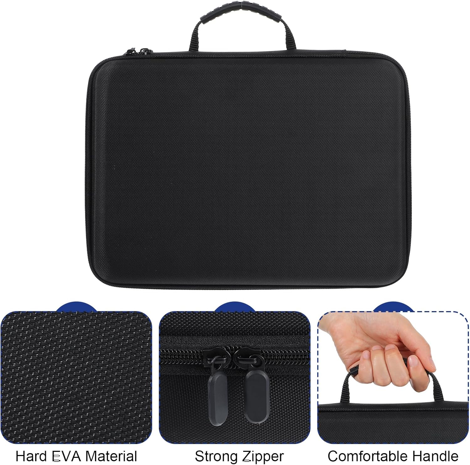 15 Slots Watch Case Premium Watch Cases for Men with Pillows Hard Travel Storage Box Fits Watches Up to 60mm