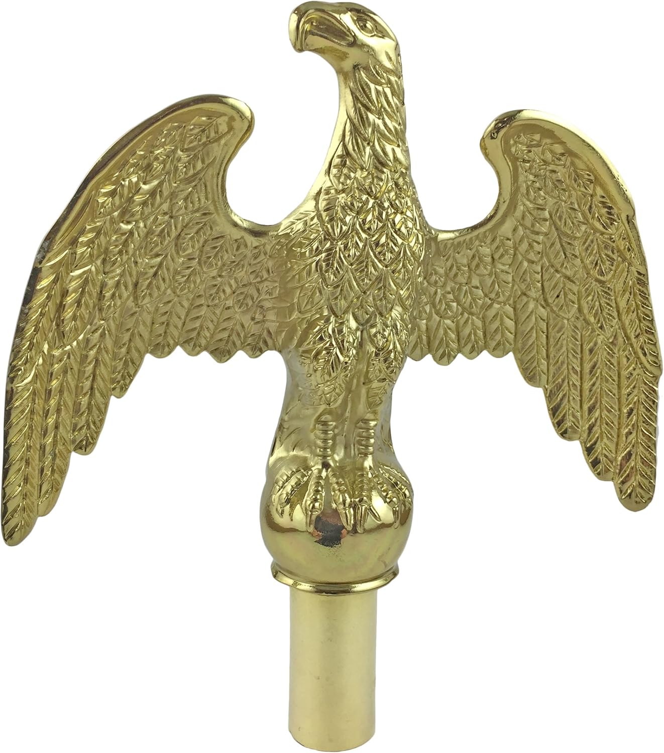 Metal Gold Flagpole Eagle top, Aluminum, Flag Pole Ornament, 7-inch Wingspan - Image 7