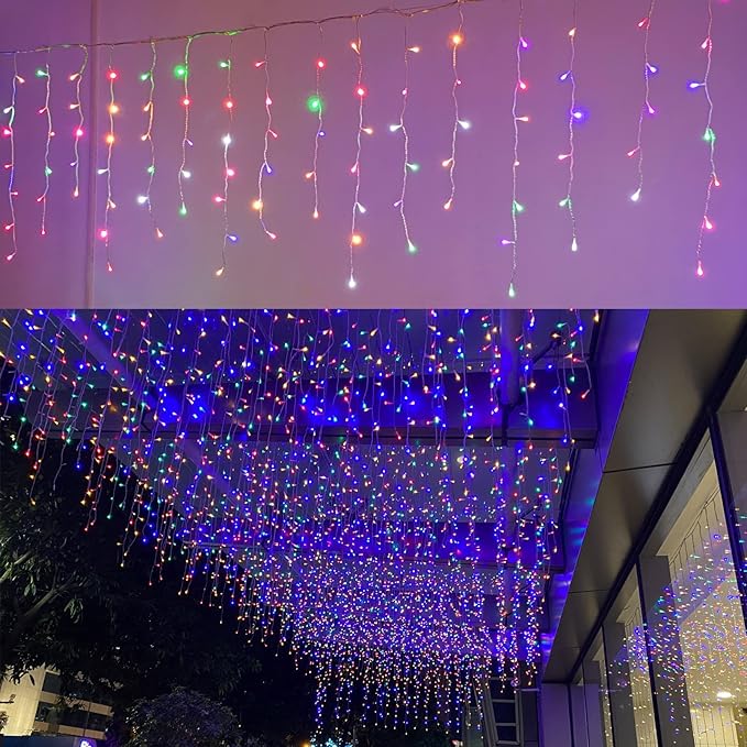 ZIMINGU Icicle Diwali Lights - Multicolor LED Light String