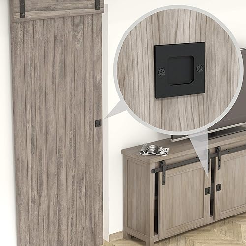 Miniatura 6 de Tiradores de dedo para puerta de armario - Tiradores cuadrados de 2.5 pulgadas para puerta corrediza - Tiradores empotrados para puerta de bolsillo