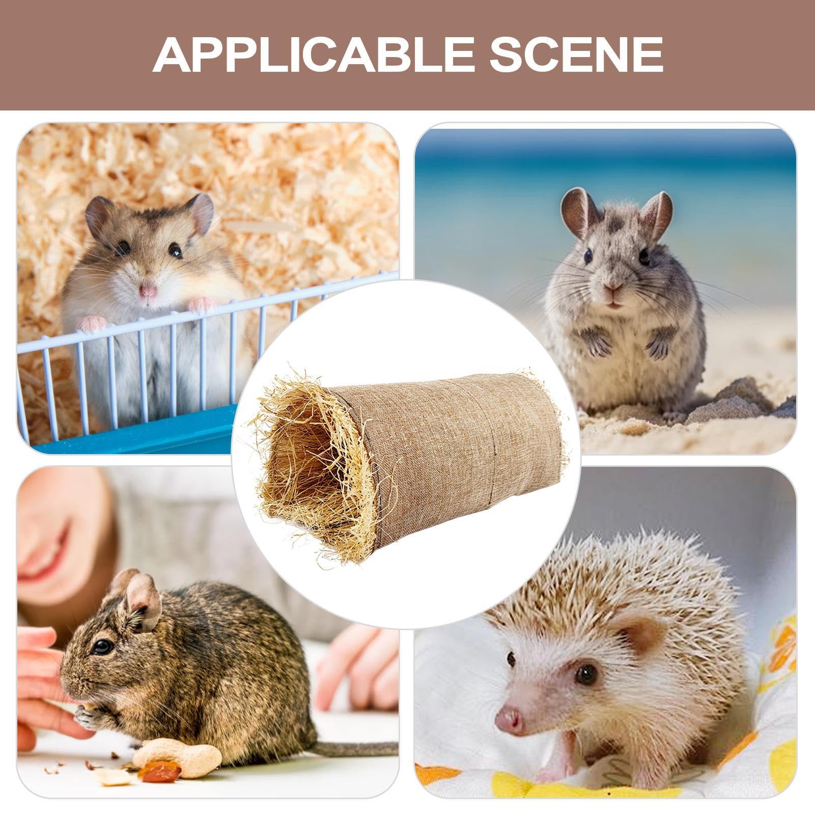 Rifugio per Conigli | Giocattolo Tunnel Naturale Sicuro - Tunnel di Gioco Intrecciato e Cuccia Accogliente per Animali Domestici in Casa e all'Aperto