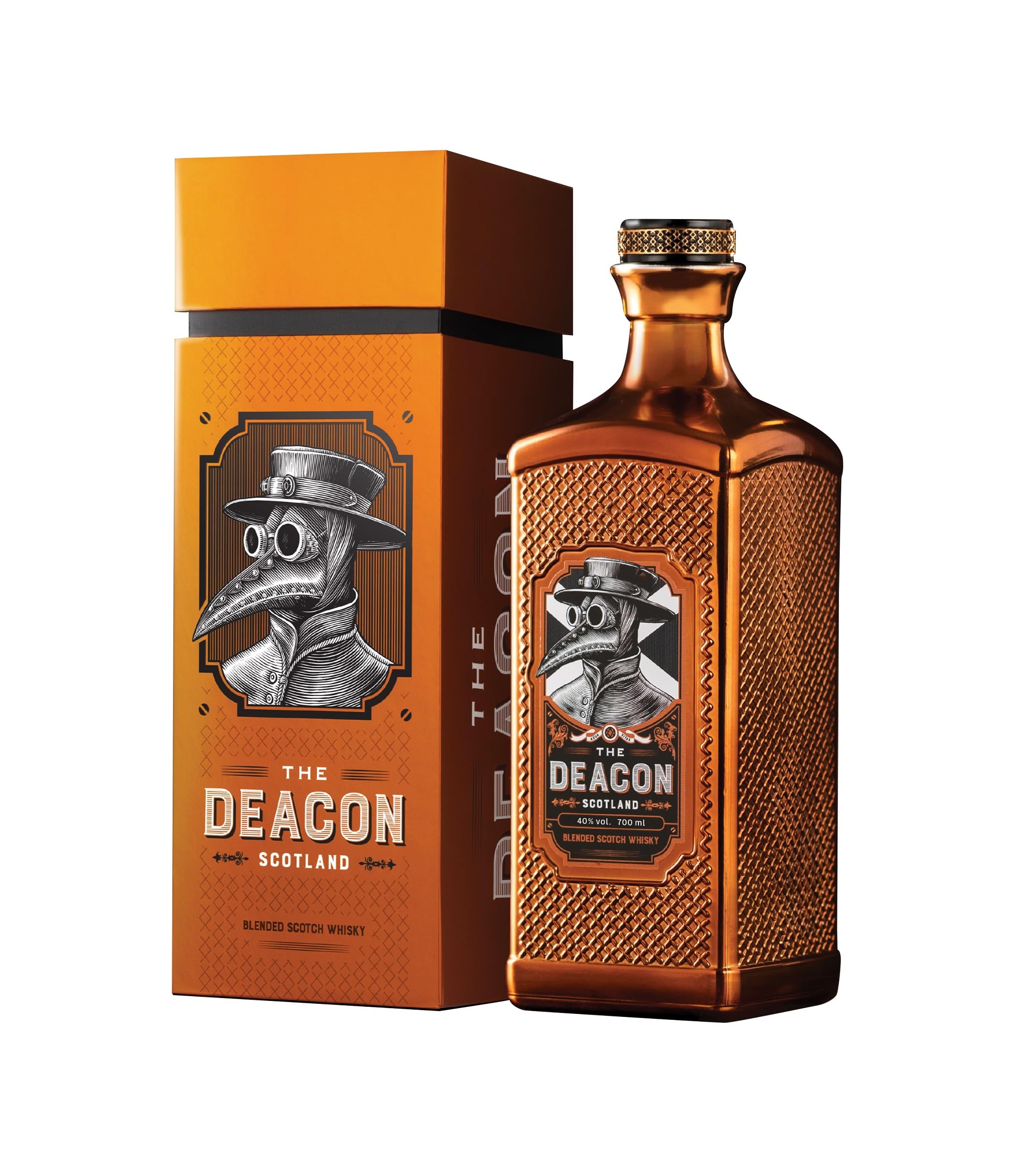 THE DEACON Blended Scotch Whisky in edler Geschenk-Box, mit Orangen-Note & kräftiger Würze, Geschenk-Set, Whiskey aus Schottland, 40% Vol, 700ml