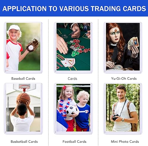 Miniatura 5 de 500 fundas transparentes regulares de béisbol de 3 x 4 pulgadas protector de tarjetas de plástico duro para tarjetas de intercambio fundas