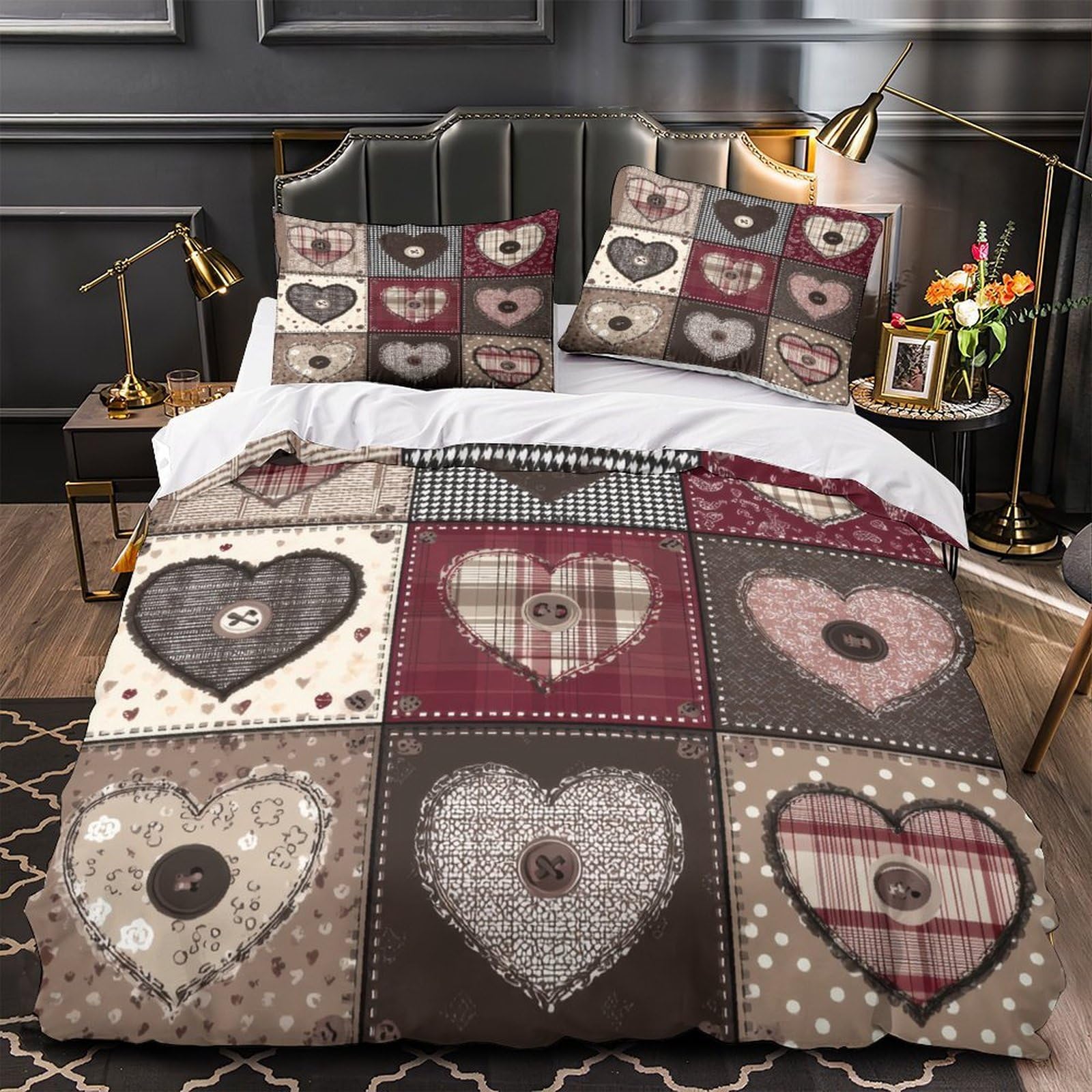 Housse de couette gothique effrayante 200x200cm pour chambre d'ado style horreur