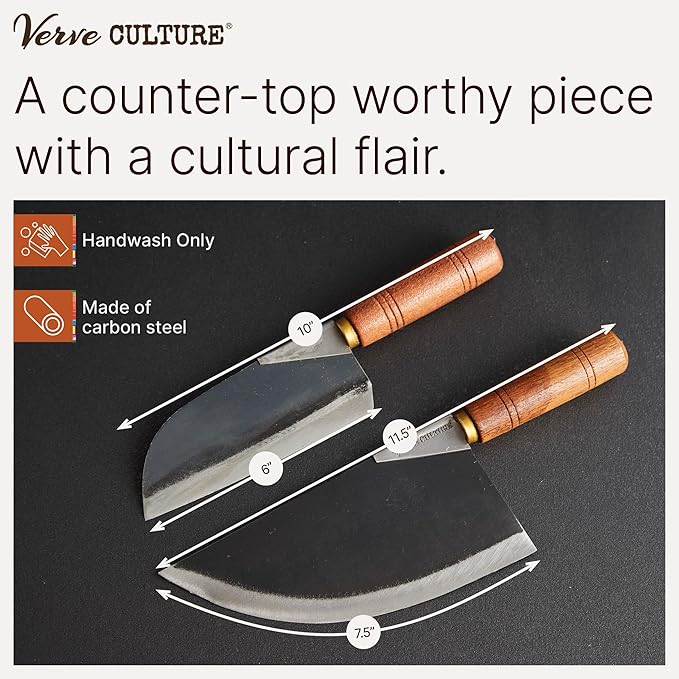 Set Cuchillos Chef Tailandés 2 Piezas Acero al Carbón Forjado miniatura 4