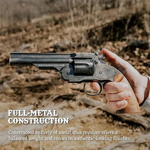 Miniatura 5 de Schofield Revólver BB de CO2 envejecido No. 3, pistola de aire de barril de 5"