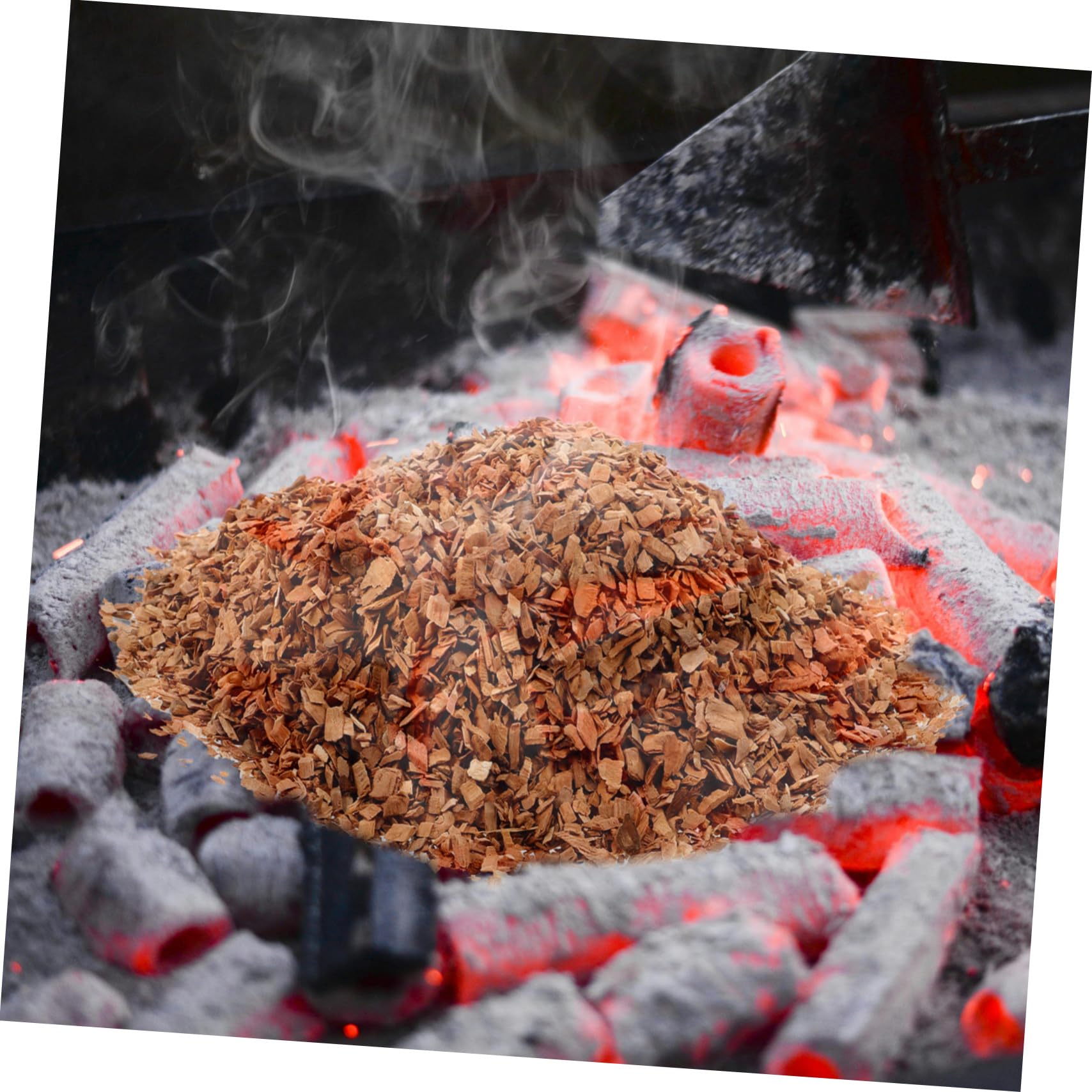 Astillas de Madera de Manzano 1 Bolsa, Madera para Ahumar BBQ | Carne y Verduras, Uso en Vino y Cerveza, Virutas Naturales sin Aditivos, Ayuda para Asado y Ahumador