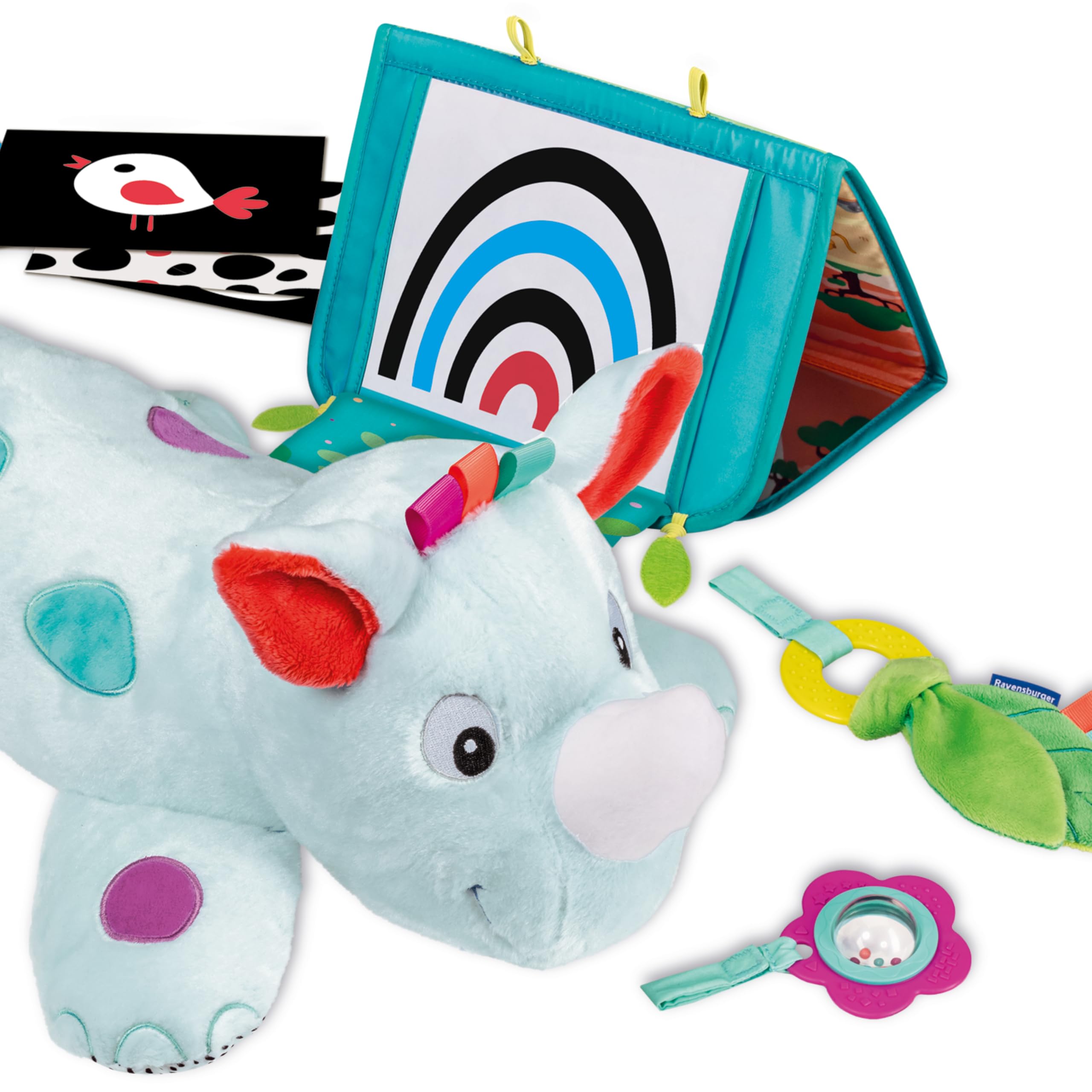 Ravensburger Play+ Infant & Toddler - 3 In 1 Tummy Time Activity Station - Rhino