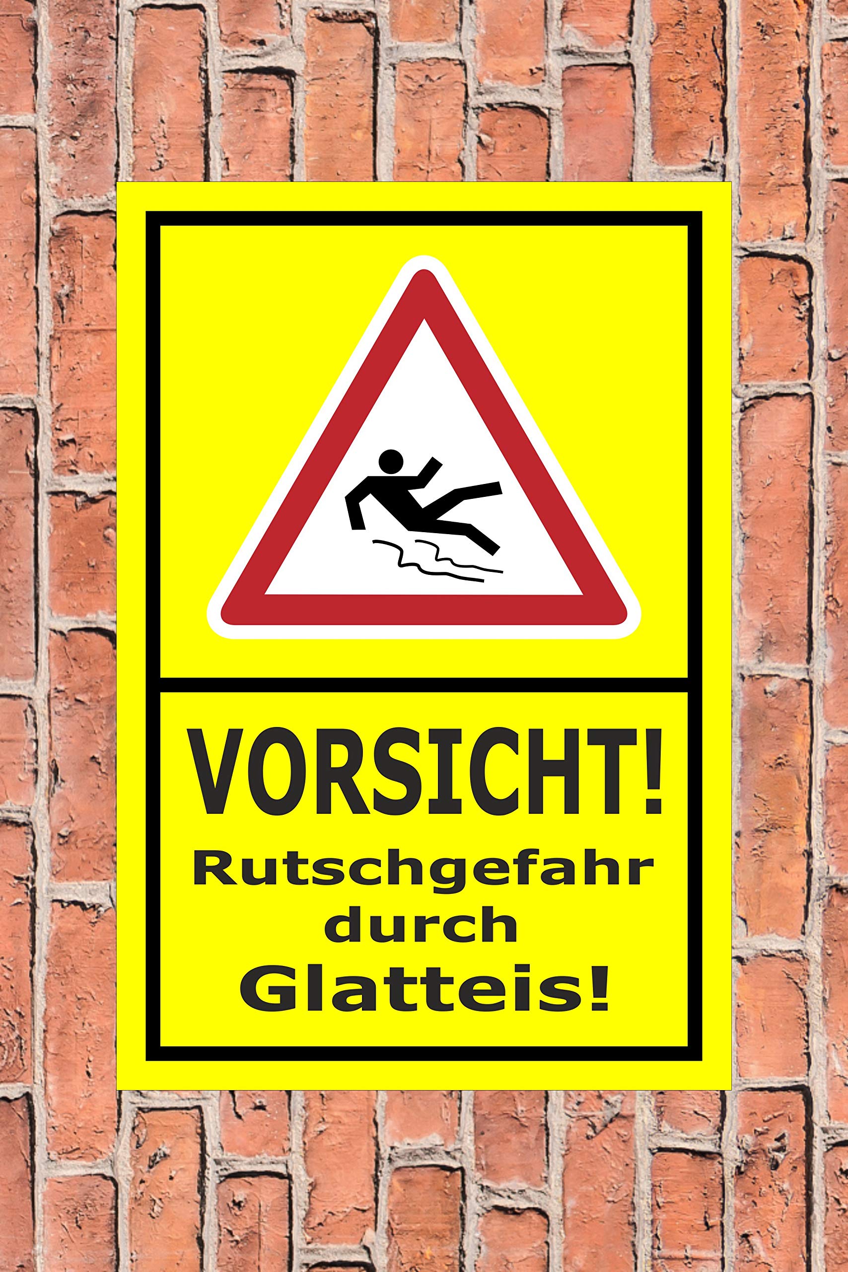 Aufkleber Vorsicht Dachlawinen 15x10cm – Wetterfest, Selbstklebend, Für Hauswand & Garagentor