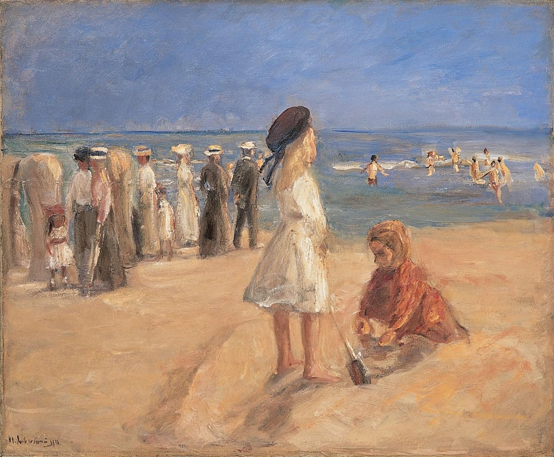 Peinture sur toile Max Liebermann Strandleben impression haute définition 60x90
