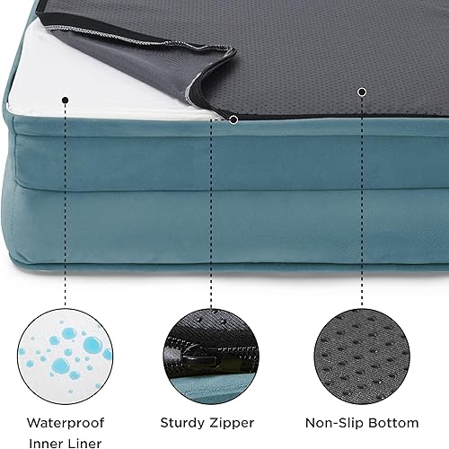 Miniatura 4 de Bedsure - Cama ortopédica grande para perros, sofá cama lavable para perros grandes, espuma de soporte con funda extraíble y lavable, forro