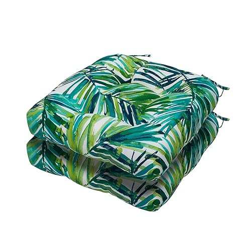 Magpie Fabrics 19"x19" Tufted Seat Cushion 2 Pack, U-Shaped Patio