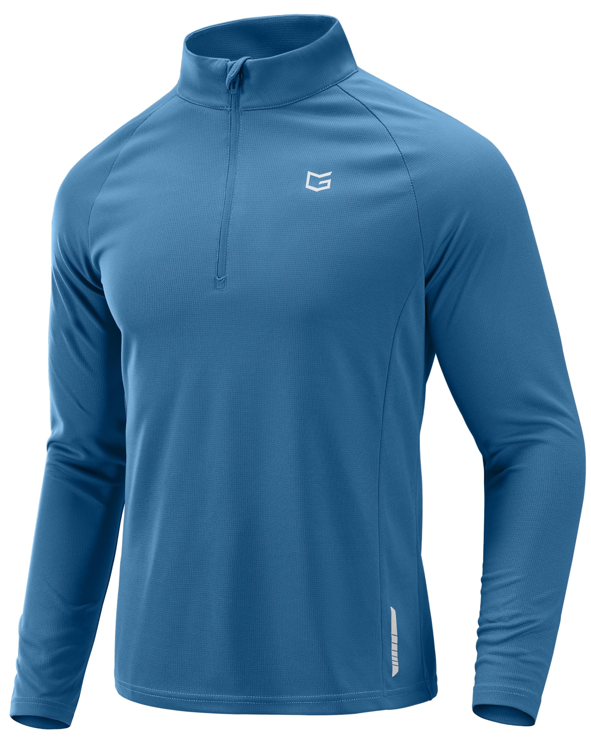 G Gradual Men's Quarter Zip Pullover Running Athletic Shirts Long Sleeve