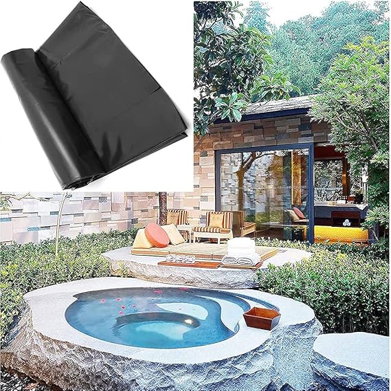 Image ZAYEN HDPE Pond Liner Pond Tarp Water Garden Pond Skins Flexible Easy Cutting Koi Pond Liner Impermeable Film 0.2mm Black Rubber Image ZAYEN HDPE Pond Liner Pond Tarp Water Garden Pond Skins Flexible Easy Cutting Koi Pond Liner Impermeable Film 0.2mm Black Rubber