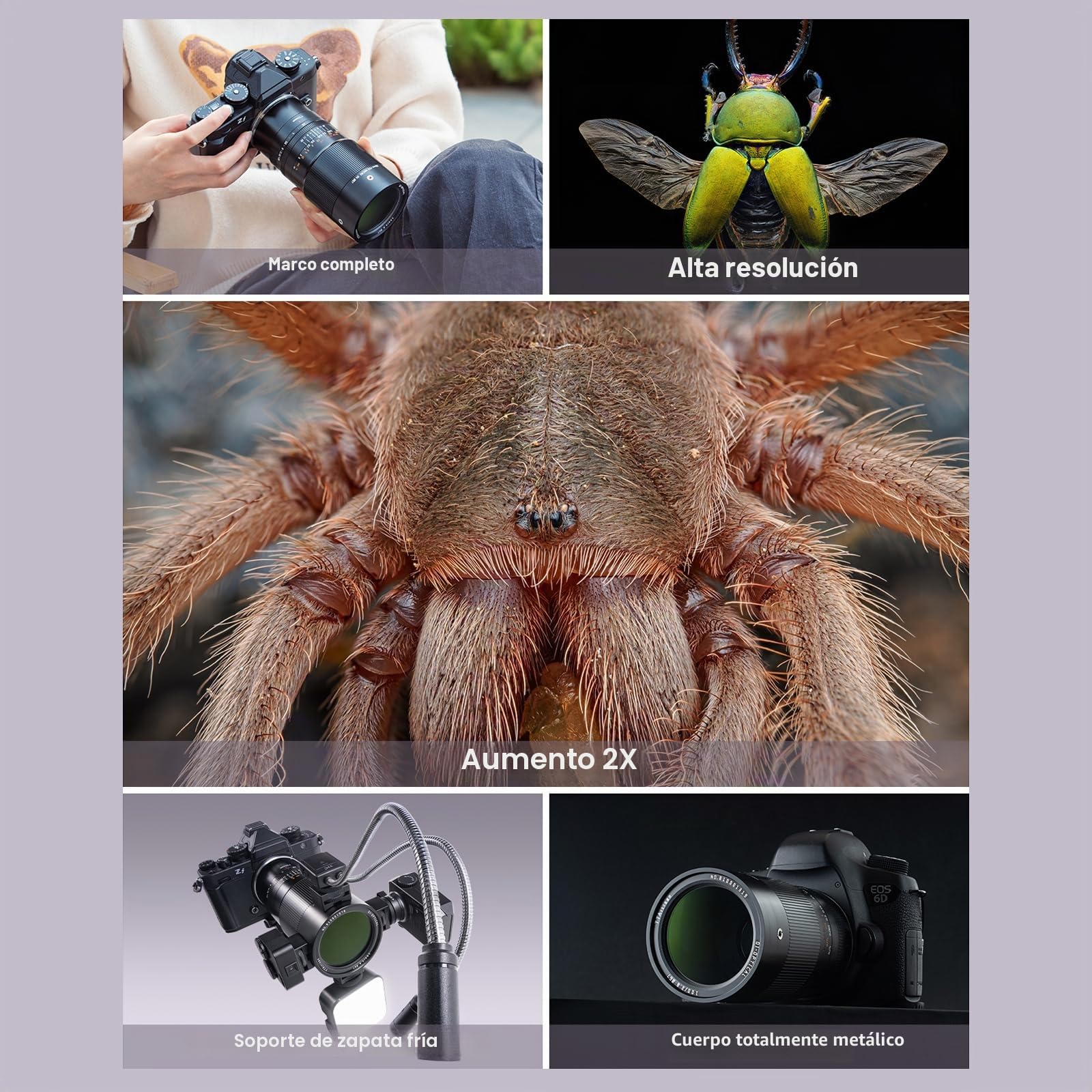 TTARTISAN Lente de cámara macro 2X F2.8 de 100 mm para Canon RF Mount Full Frame Manual Focus Lens para fotografía en miniatura