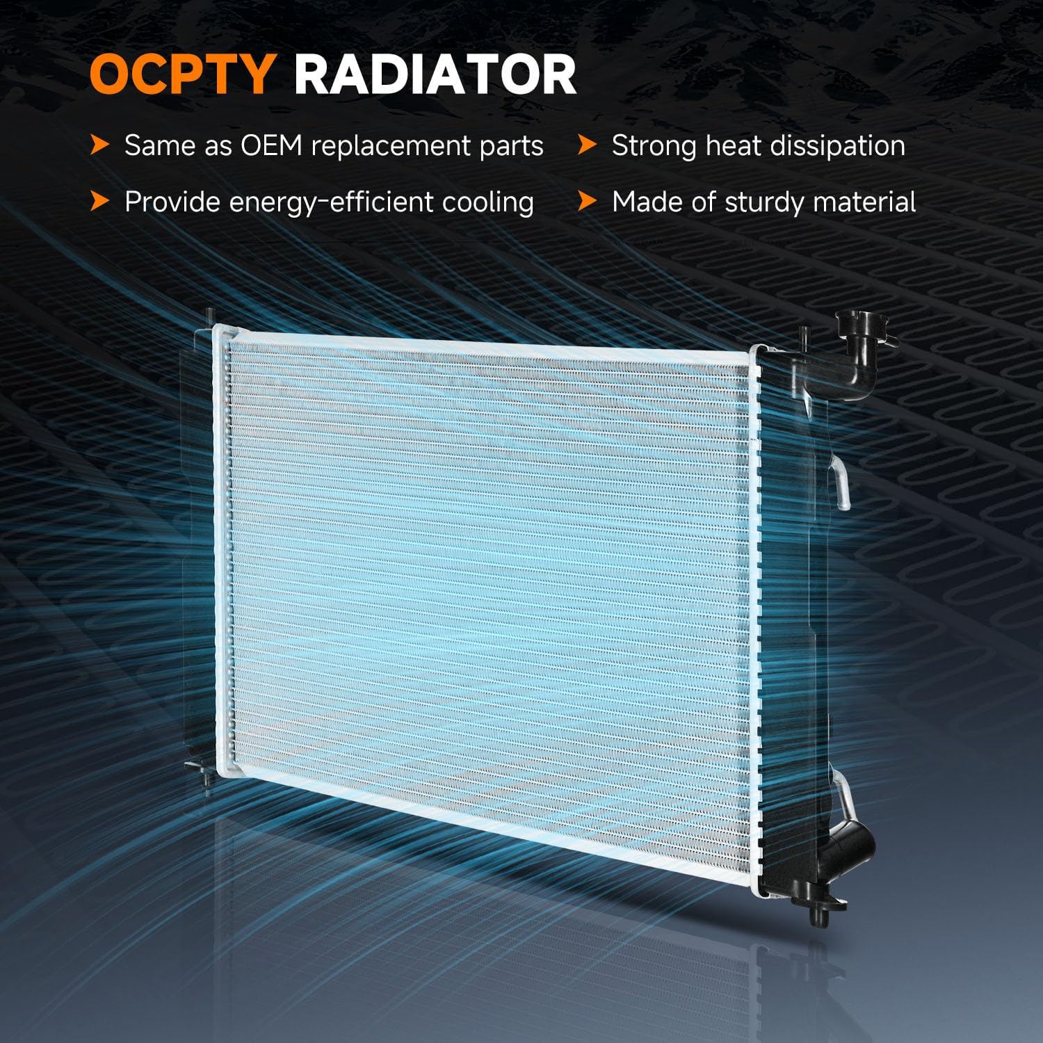 OCPTY Radiator fit for 2005-2010 for Scion for tC 2.4L,CU2776 Aluminum Automotive Replacement Engine Radiators