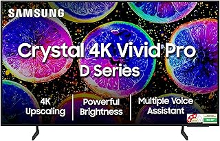 Samsung 189 cm (75 inches) D Series Crystal 4K Vivid Pro Ultra HD Smart LED TV UA75DUE77AKXXL (Black)