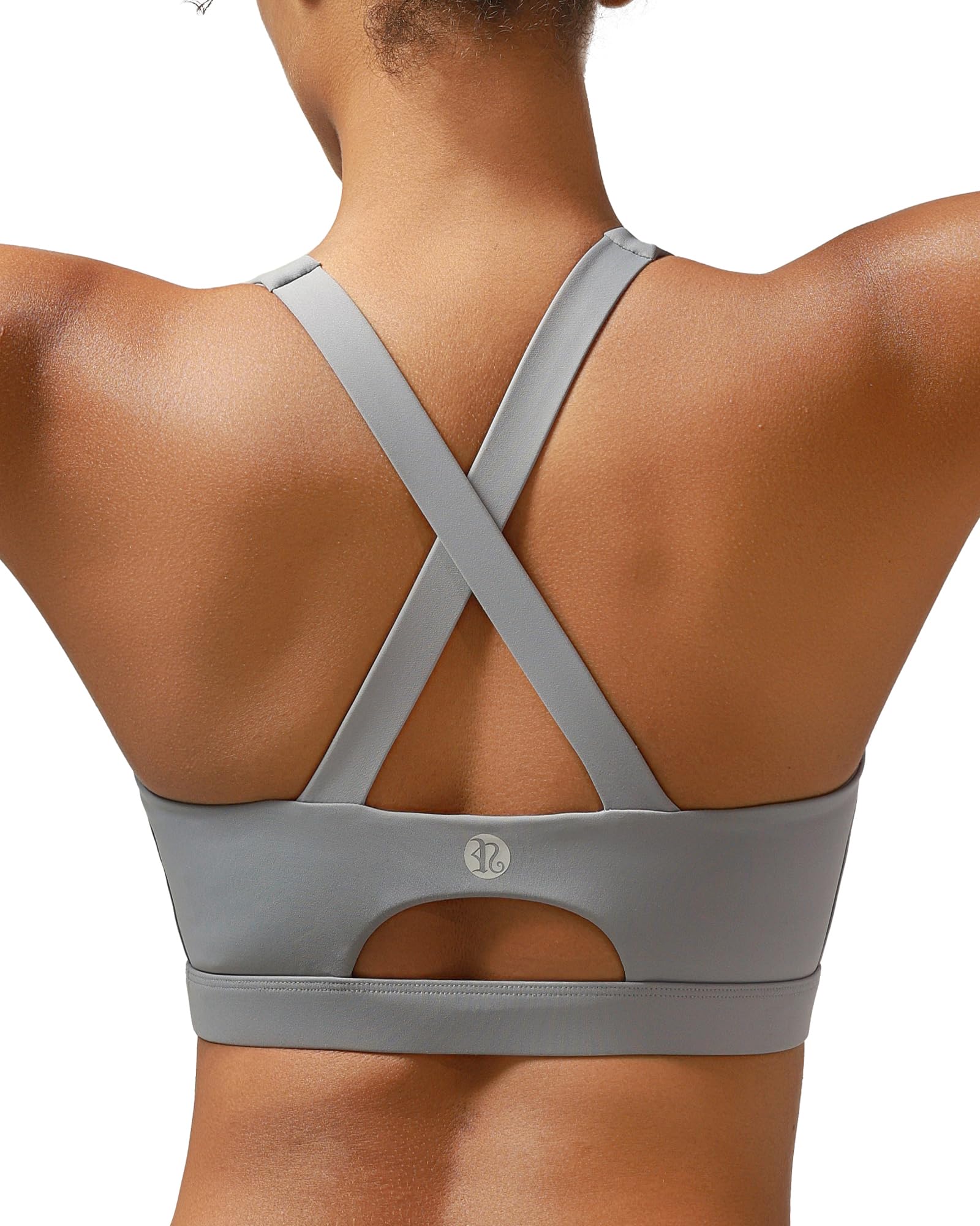 RUNNING GIRL Sports Bra for Women High Support,Molded Cup Strappy Running Sports Bras with Sewn in Pads