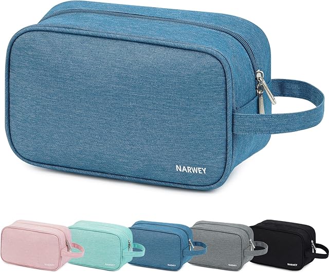 Travel Toiletry Wash Bag for Men and Women Traveling Dopp Kit Shaving Bag for Toiletries Accessories (Navy Blue)