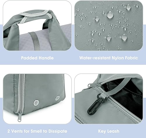 Miniatura 3 de sportsnew Bolsas de gimnasio de yoga para mujer con compartimento para zapatos, bolsillos de almacenamiento en seco húmedo y soporte ajustable para