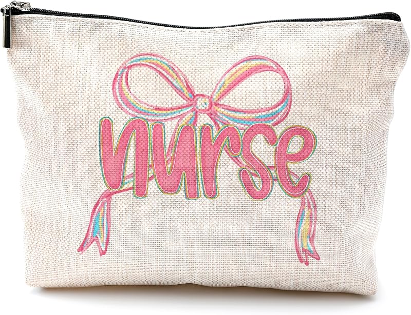 Necessaire de maquiagem BILLAION com estampa de letras Makeup bag-06 e fechamento por zíper