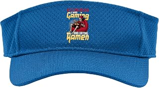 Funny Gaming and Ramen Gamer Skeleton Sport Sun Visor
