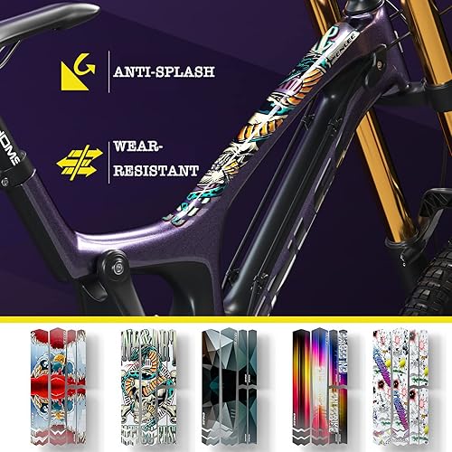 Miniatura 2 de ENLEE Protector de marco de bicicleta de montaña, película de ropa de bicicleta, cinta adhesiva, protector de MTB personalizado para decorar y