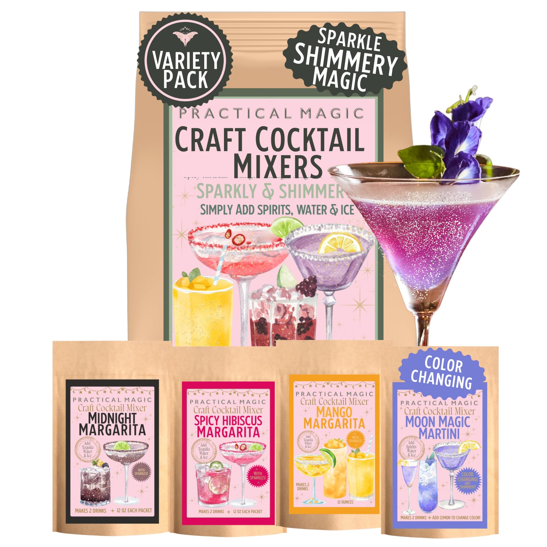 DJ Marty sneak MIX 6枚セット Amazon.com : Practical Magic Sparkly Cocktail Mixers Variety Pack