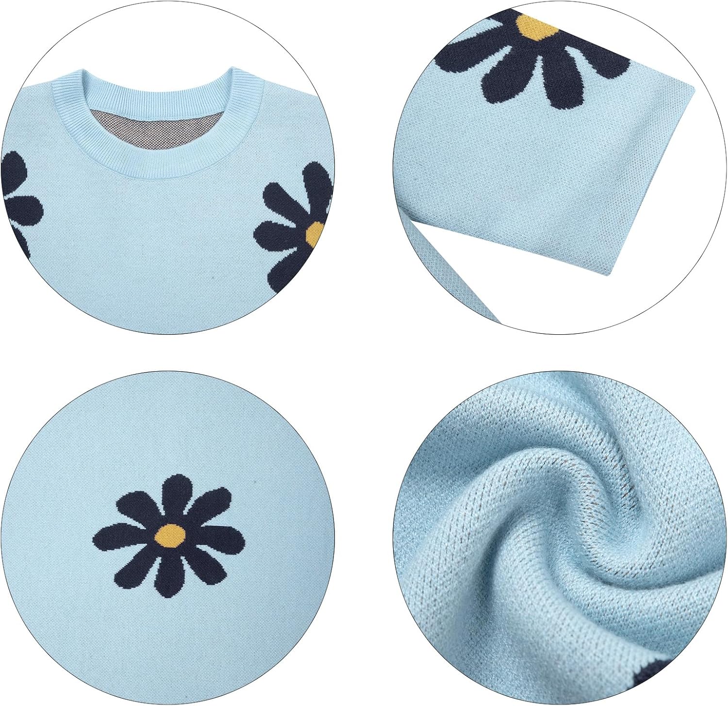 MYHALF Valentine's Day Sweater Sets Heart Sweater for Women Long Sleeve Knit Sweater and Shorts 2 Piece Outfits - Image 7