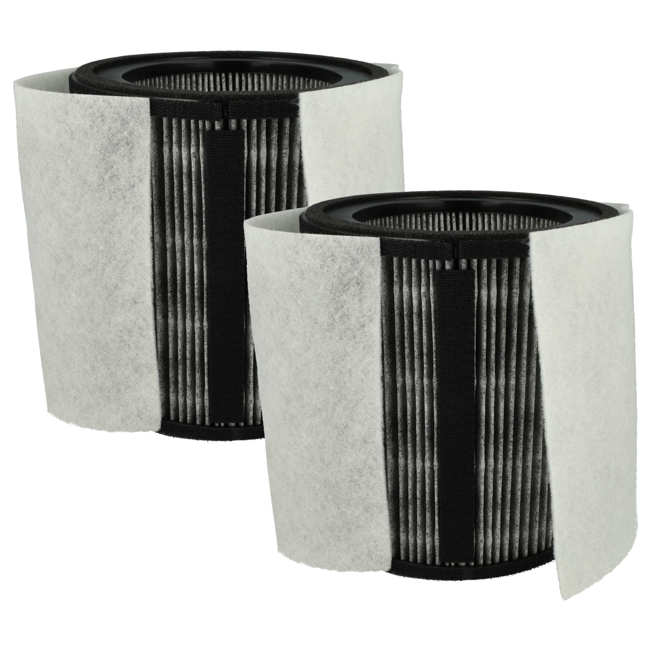 vhbw 2x HEPA Filter H12 kompatibel mit Leifheit/Soehnle Airfresh Clean Connect 500 Luftreiniger - Ersatz-Filter