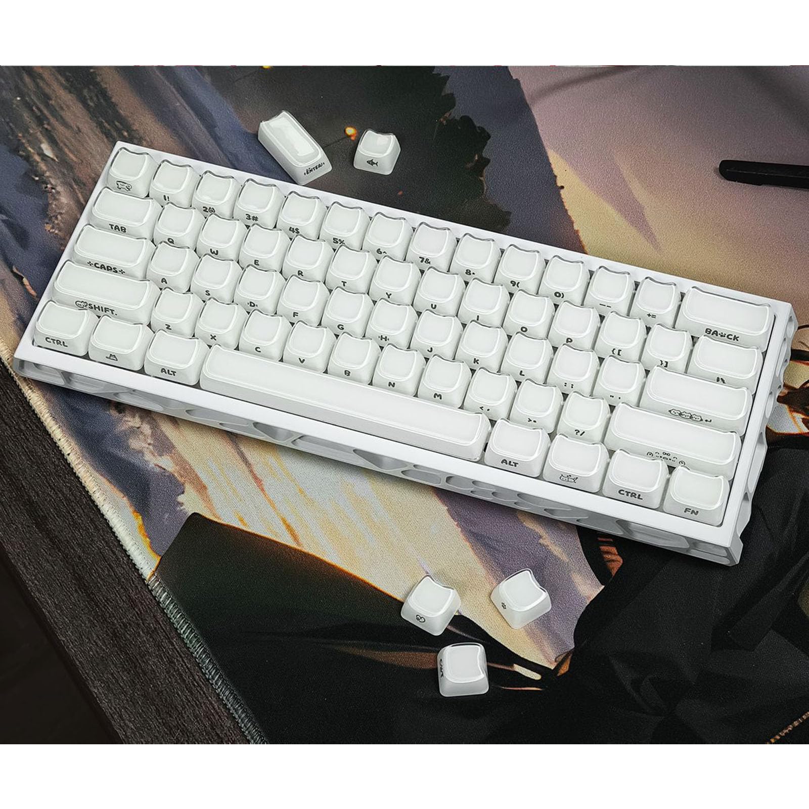 Completa 119 MAO Profile Keycap Collection in Jelly Texture e Tema per la maggior parte dei layout di tastiera meccanici Keycaps stampa laterale