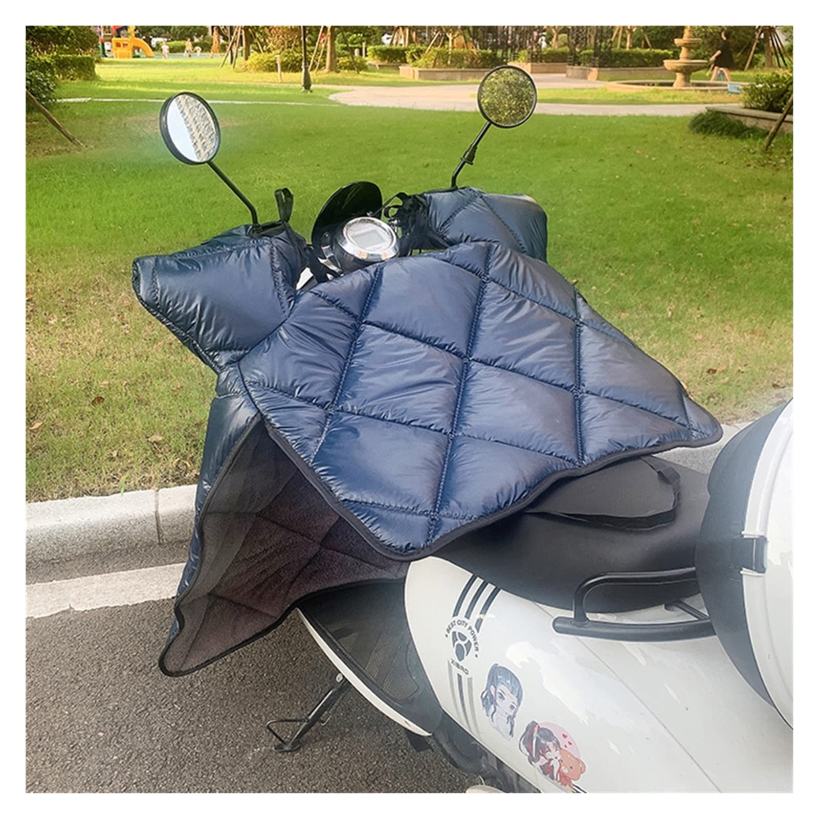 Générique Tablier Scooter, Couvre Jambe Scooter Wind Winter Batterie de Voitures Moto Hiver Universal Coupe-Vent est Chaud et Plus épaississement Velours(4)