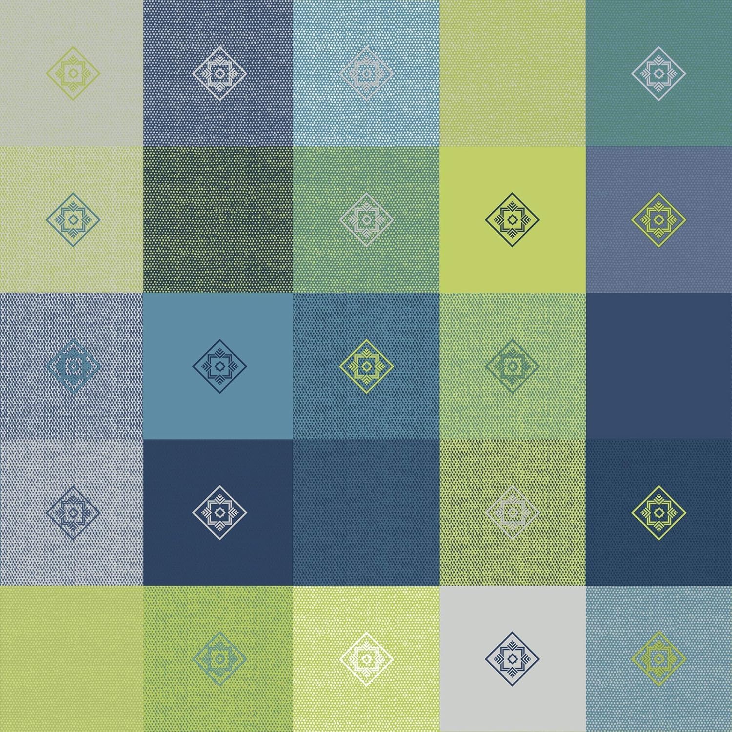 d-c-fix table cloth – Manhattan Victor blue (130 x 160 cm) – Vintage-Style Oilcloth for Kitchen, Dining or Garden Table – Table cover, Food-Safe, Waterproof & Easy to Clean