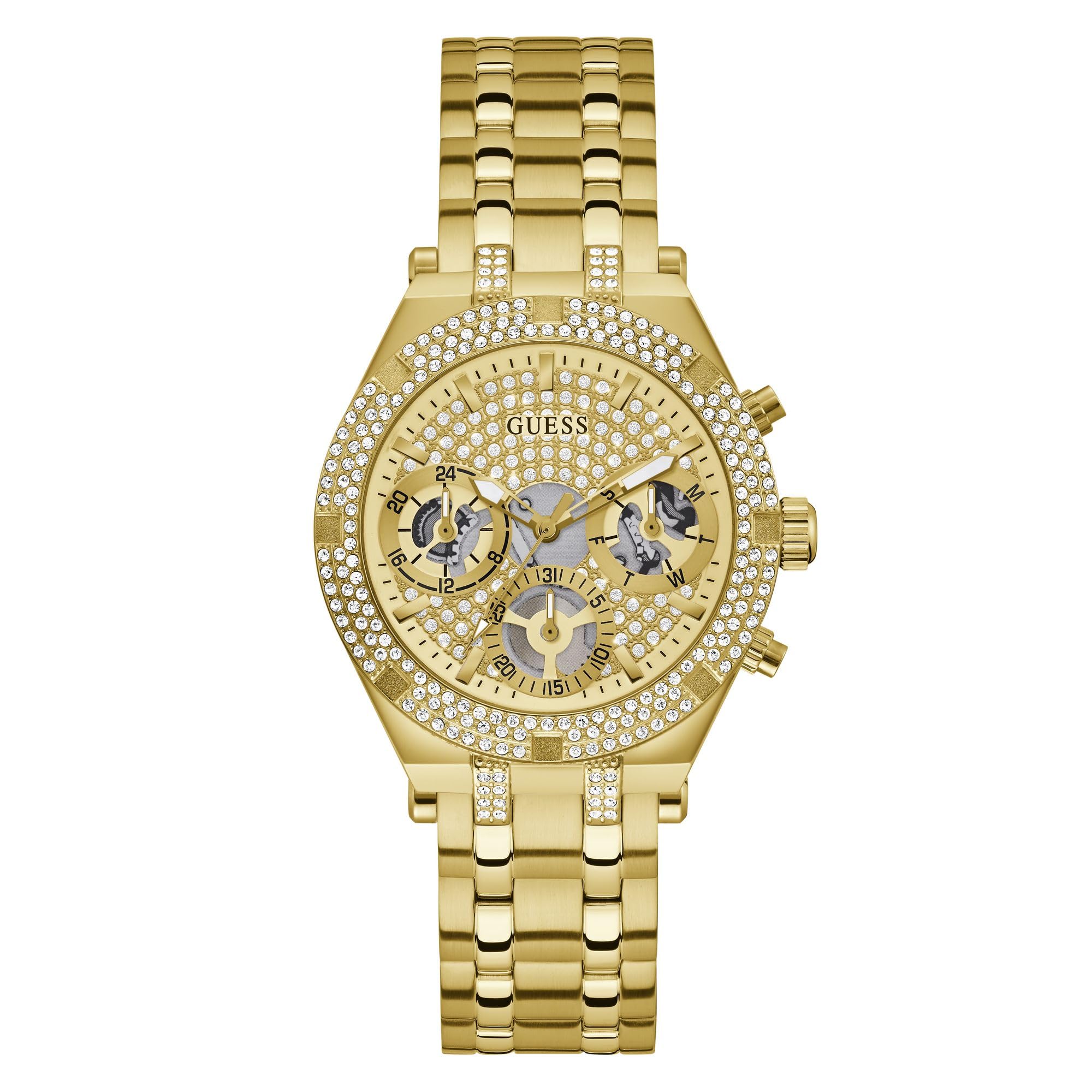 GUESS Stainless Steel Women 38 Mm Gold Dial Analog Watch- Gw0440L2 (B09TRFB5XJ) Amazon Price History, Amazon Price Tracker