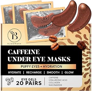 BLOOMORA Parches de cafeína para debajo de lo...
