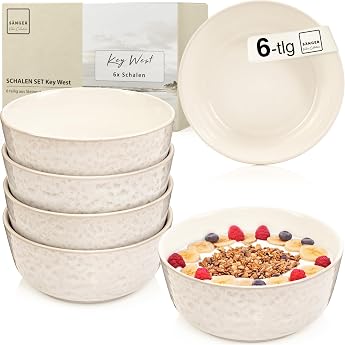 S NGER Key West Earthenware Cereal Bowls Bowl 6-Piece Bowl