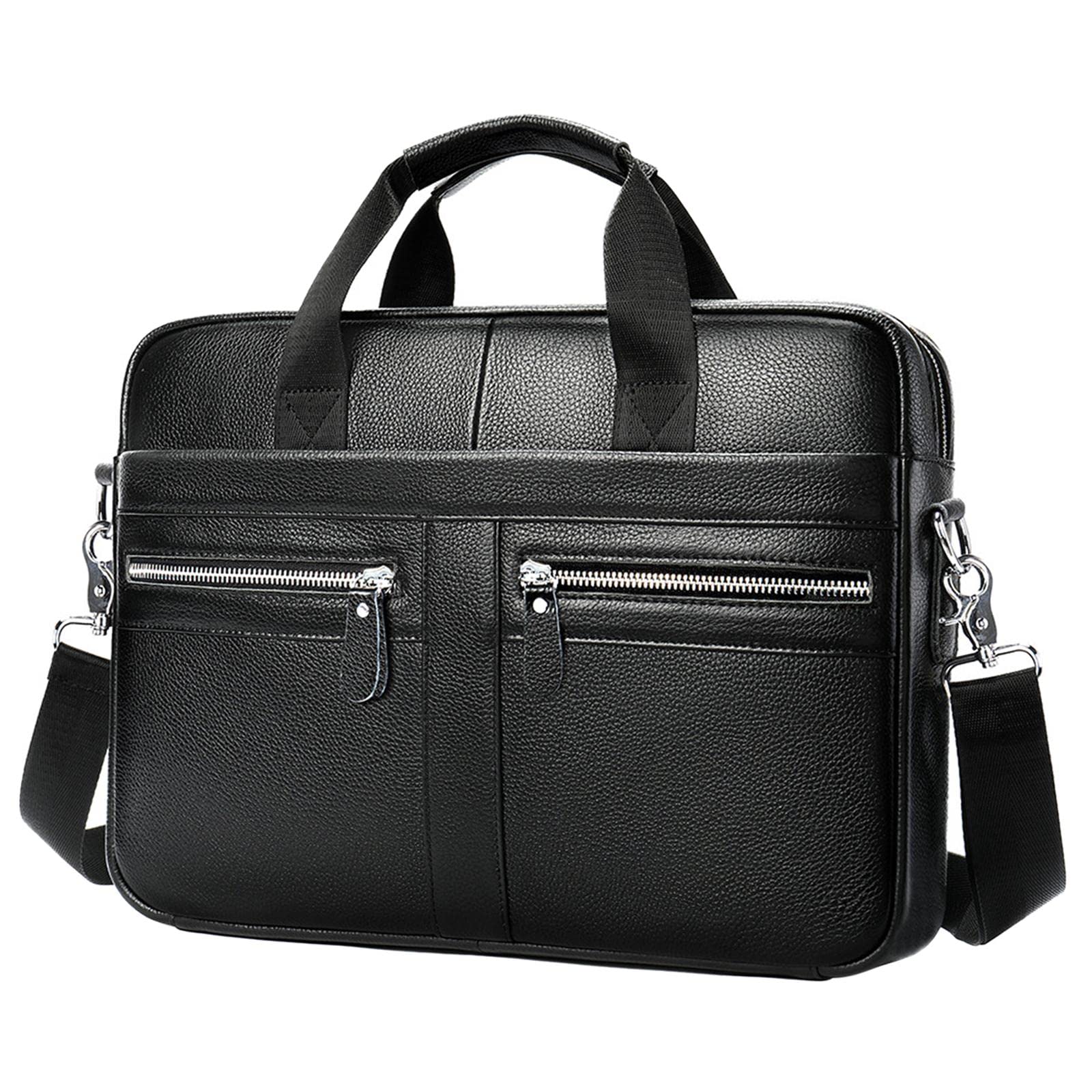 myaddiction Mens Business Leather Briefcase Handbag Laptop Shoulder Messenger Bag Work Black Clothing, Shoes & Accessories | Mens Accessories | Backpacks, Bags & Briefcases-picture-34